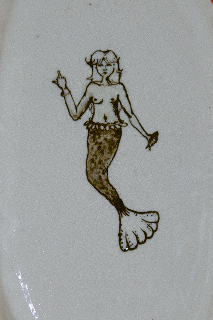 Rude Mermaid Plate