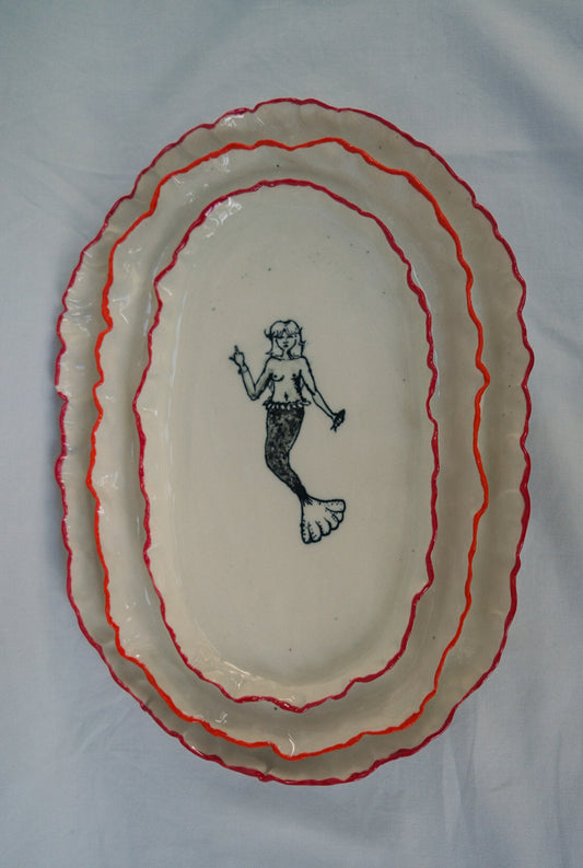 Rude Mermaid Plate
