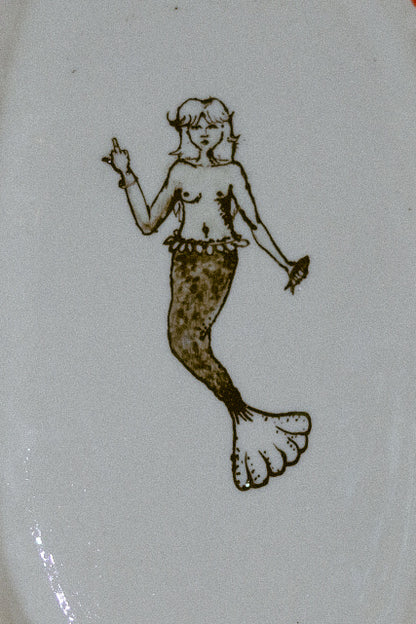 Rude Mermaid Plate